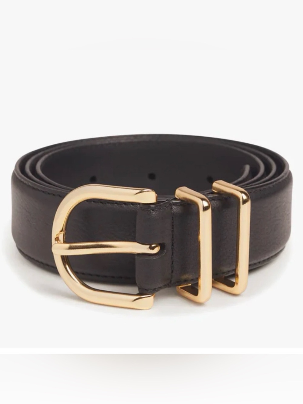NEW Favorite Daughter The Fancy Juni Belt Brown / Polished Gold